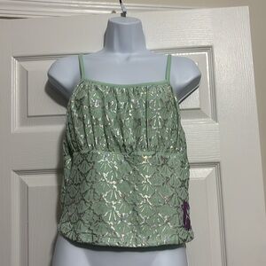 Disney The Little Mermaid adjustable clam shell camisole top